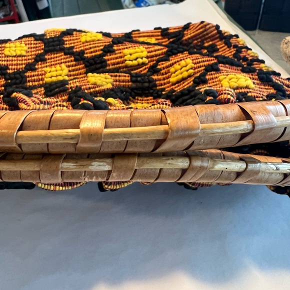 Vintage Yellow & Black Beaded Women’s Tote Bag - Picture 4 of 6